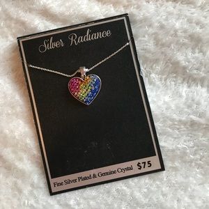Rainbow heart necklace